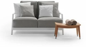 Flexform 2-местный уличный диван со съемным чехлом из ткани Alison