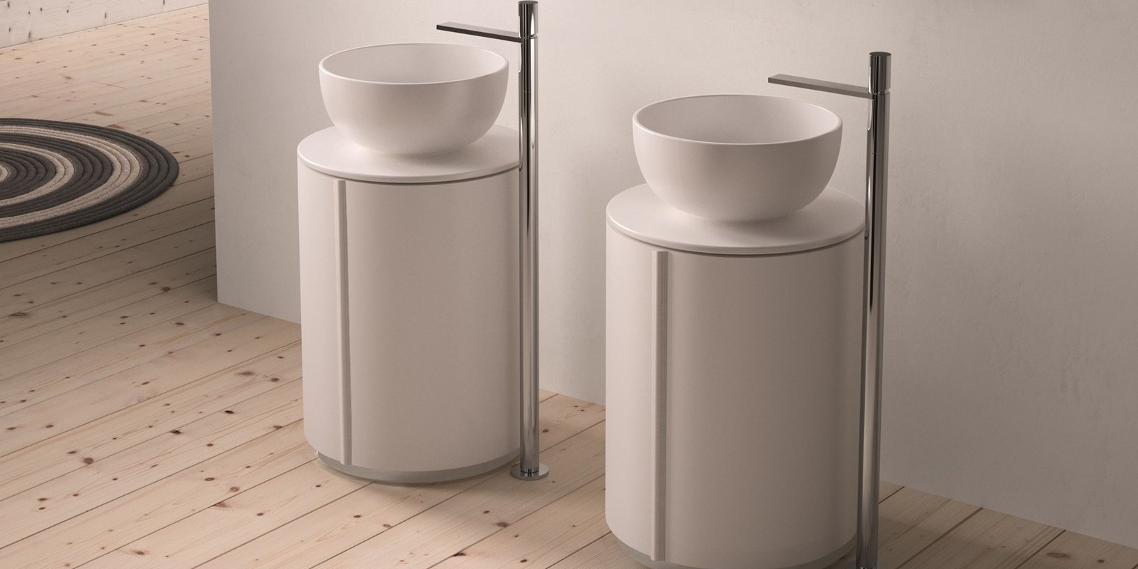 Cielo Тумба с топом и раковиной со сливом в пол Tiberino Arcadia Talco Ceramica Cielo TIMOBC - Вид №2