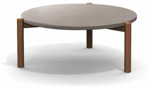 Atmosphera Круглый садовый стол из тика и керамогранита Lodge Lg.tc