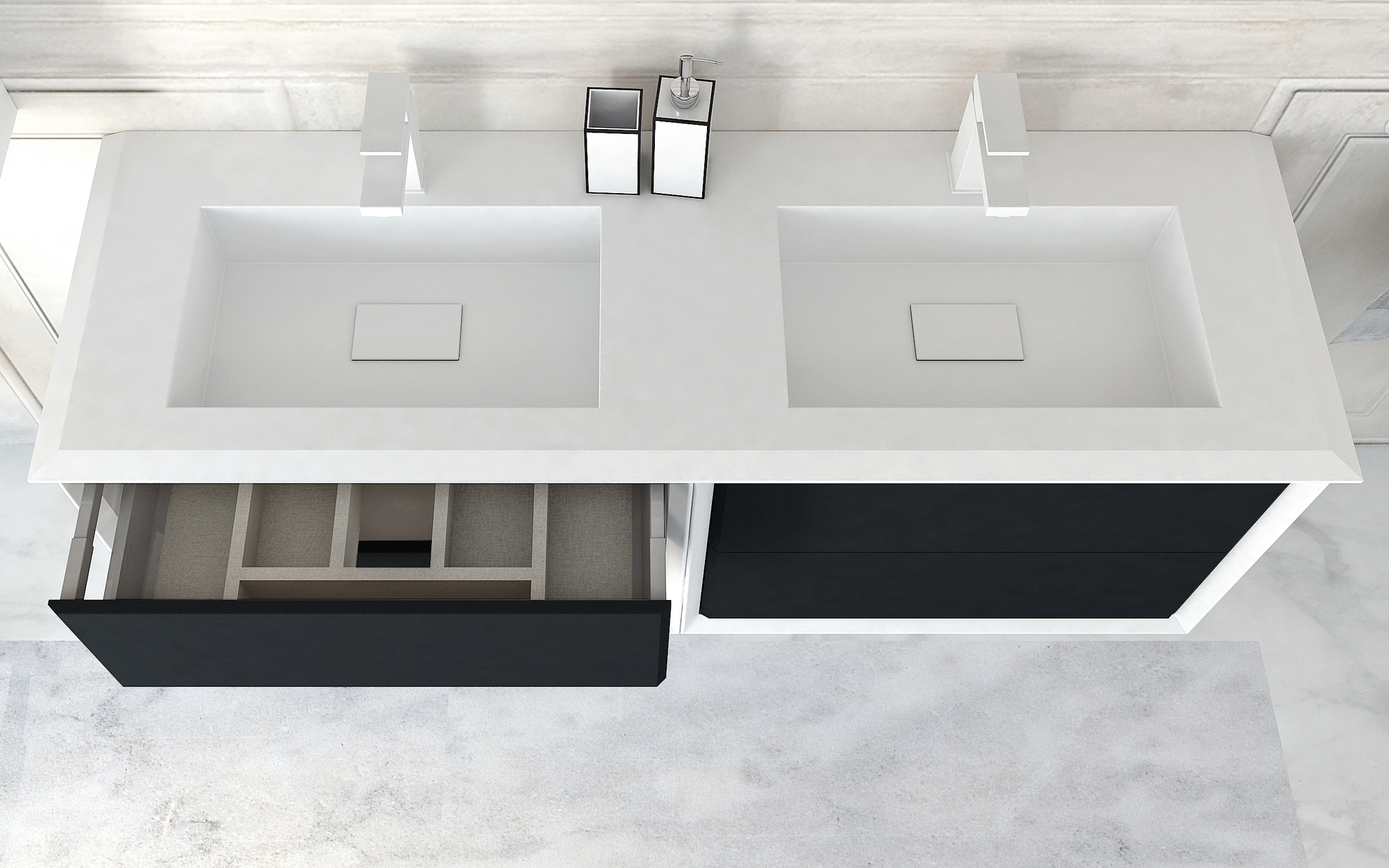 Мебель для ванной CEZARES BELLAGIO 140 Grafite - Вид №3