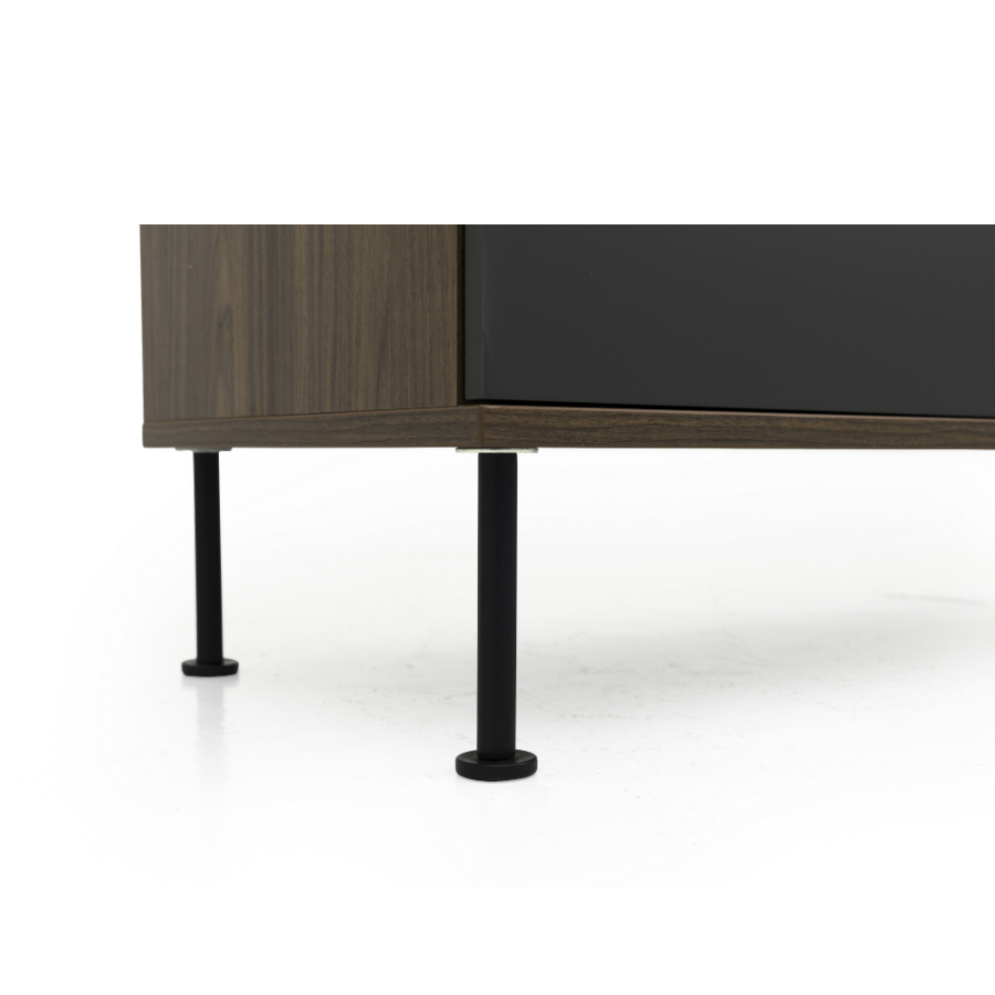 Сервант Tenzo Daxx, меламин/металл, 90х217х43 см, серо-коричневый 7176334 - Вид №9