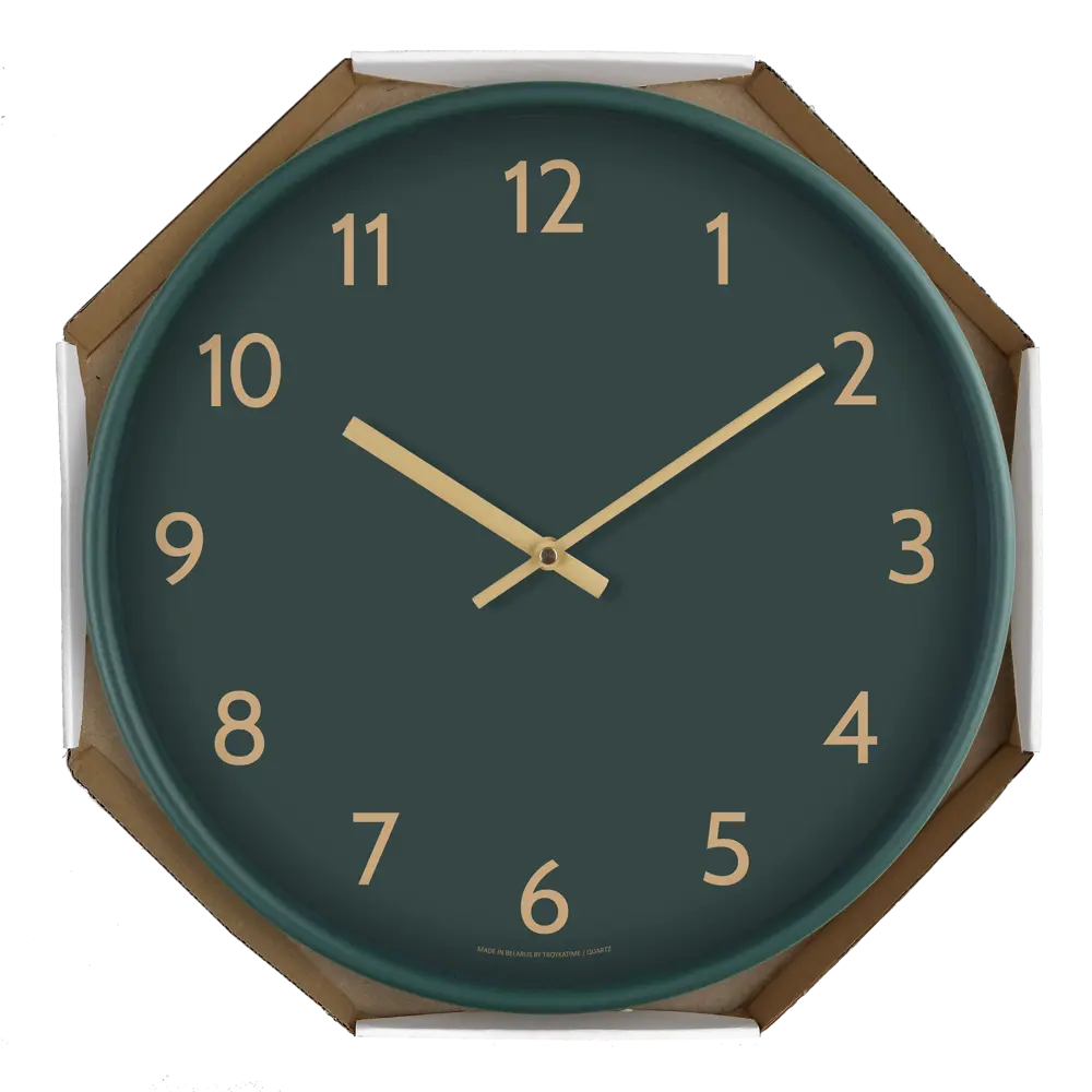 Настенные часы TROYKATIME круглые темно-бирюзовые Ø30 см 89441228 STLM-1581754 - Вид №2