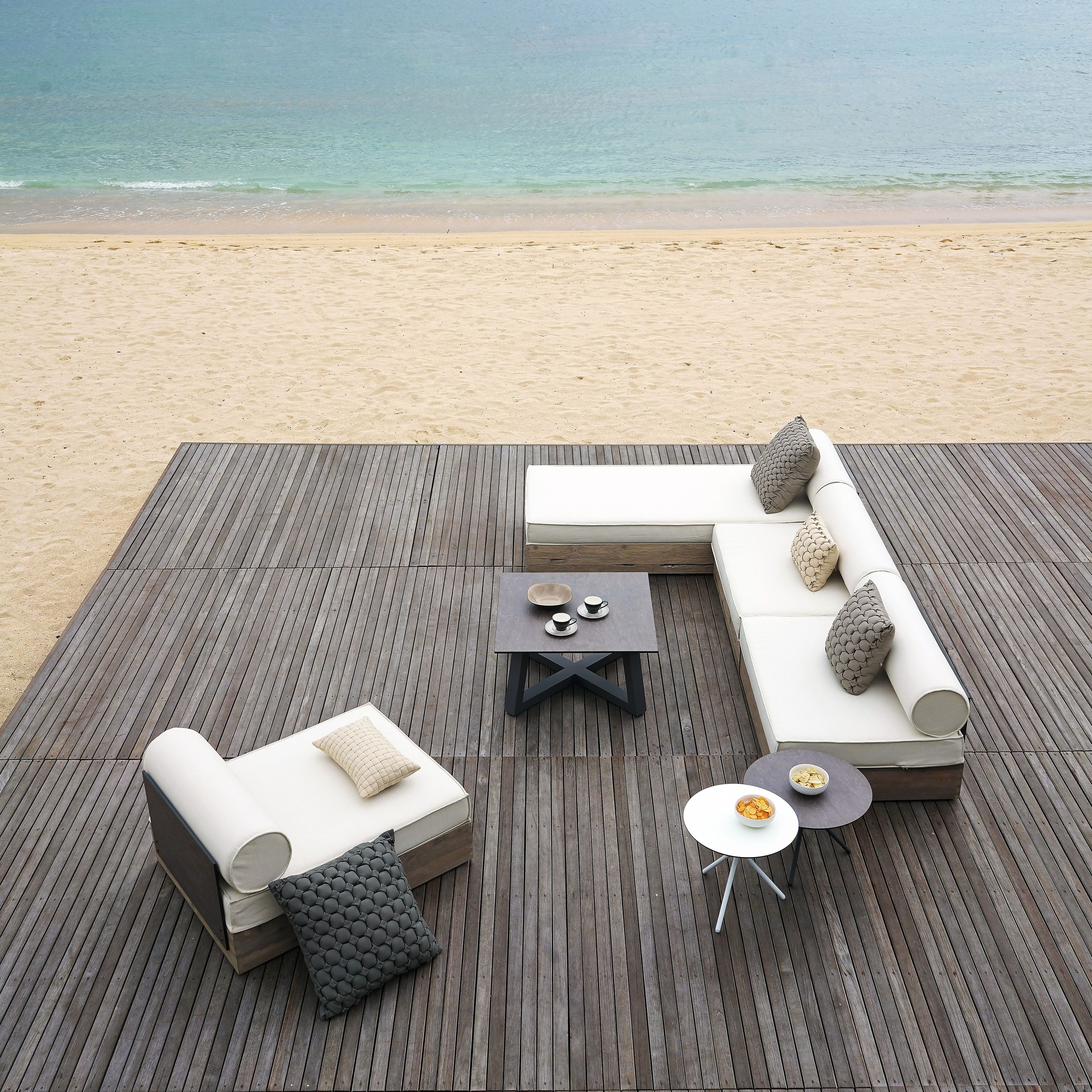 Sunbrella® садовый диван с полуостровом MAMAGREEN Aiko ARCH-00013421 - Вид №1