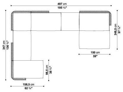 B&B Italia Outdoor Модульный угловой диван Ravel sun-id-1489537 - Вид №37