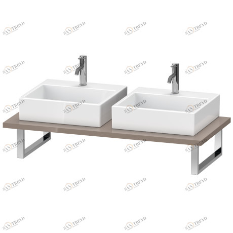 XL105C08686 X-Large Консоль для накладной и встраиваемой сверху раковины компакт Капучино глянцевый лак Duravit