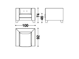 Тканевое кресло с подлокотниками OPERA CONTEMPORARY Игорь ARCH-00017993
