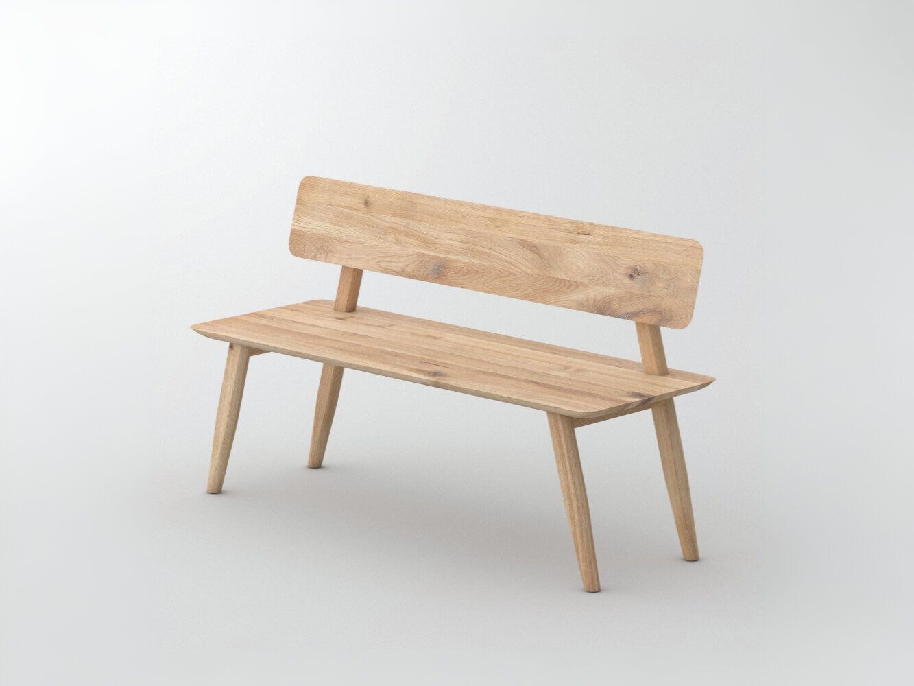 Скамья из массива дерева со спинкой Vitamin Design Aetas ARCH-00124008