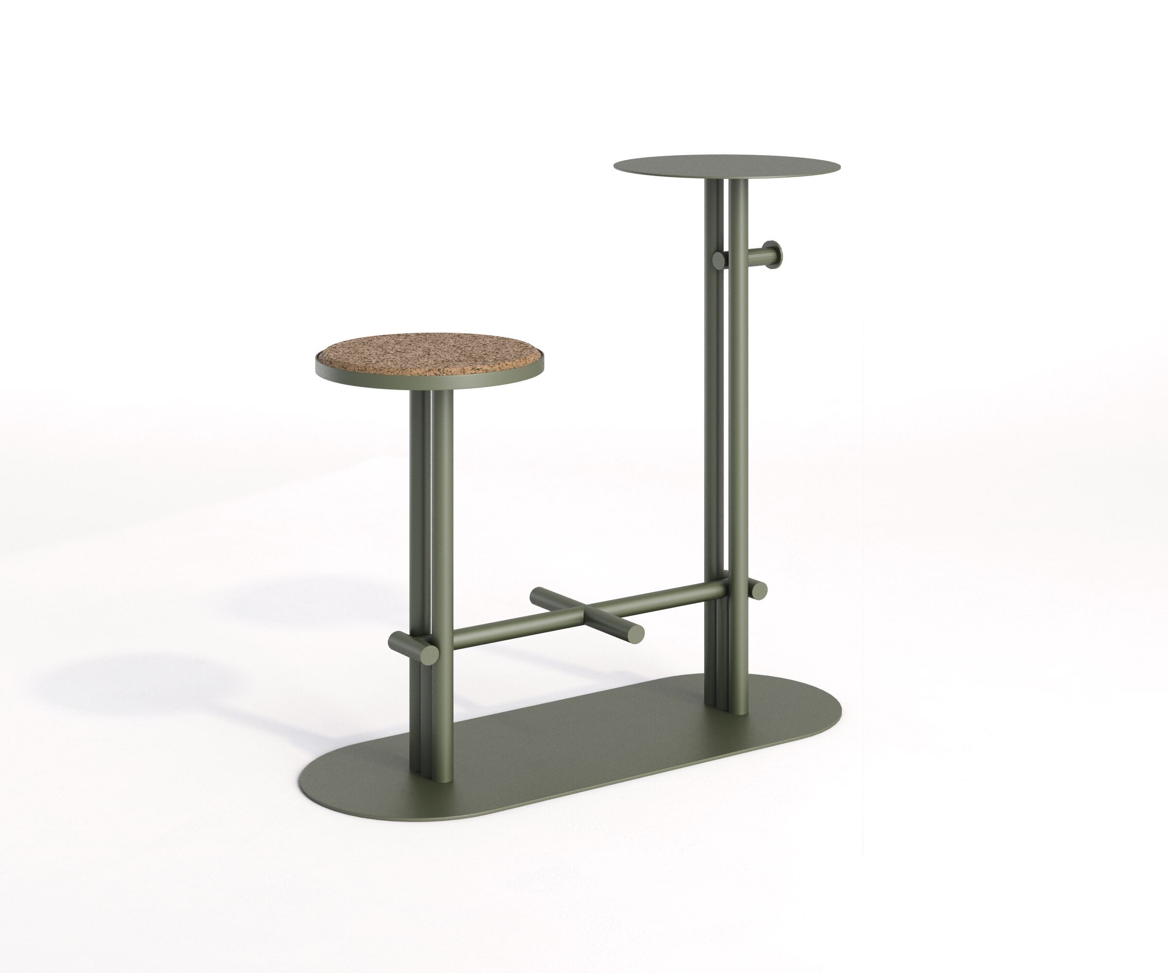 Стальной и пробковый высокий садовый стул с журнальным столиком Joyf точка ARCH-00111902 - Вид №15