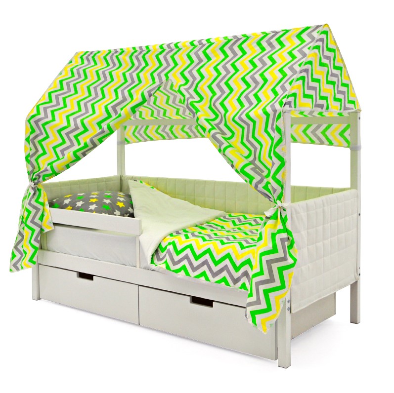 Детская кровать-домик мягкая белая Svogen БЕЛЬМАРКО  00-3873179 Белый Santreyd  - Вид №8