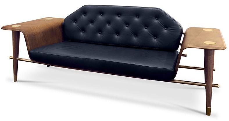 Essential Home Кожаный диван с тафтингом sun-id-1450083 - Вид №1