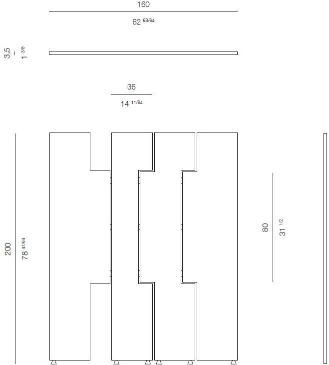 ROSSATO ARREDAMENTI Деревянный экран Home Rhc-29 - Вид №2