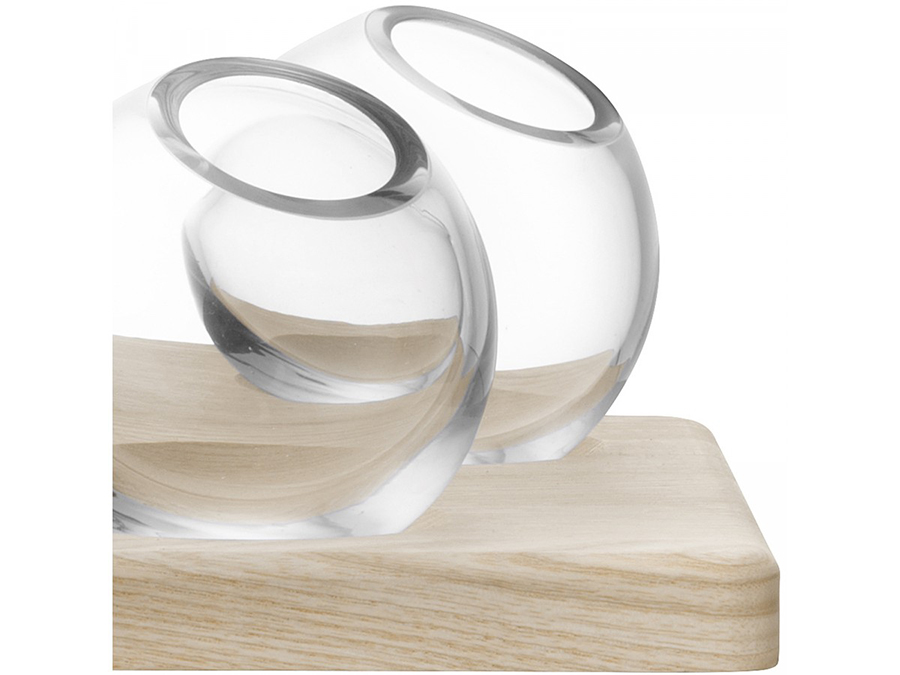 Трио ваз на подставке Axis 8 см прозрачные LSA International G136503301 - Вид №3