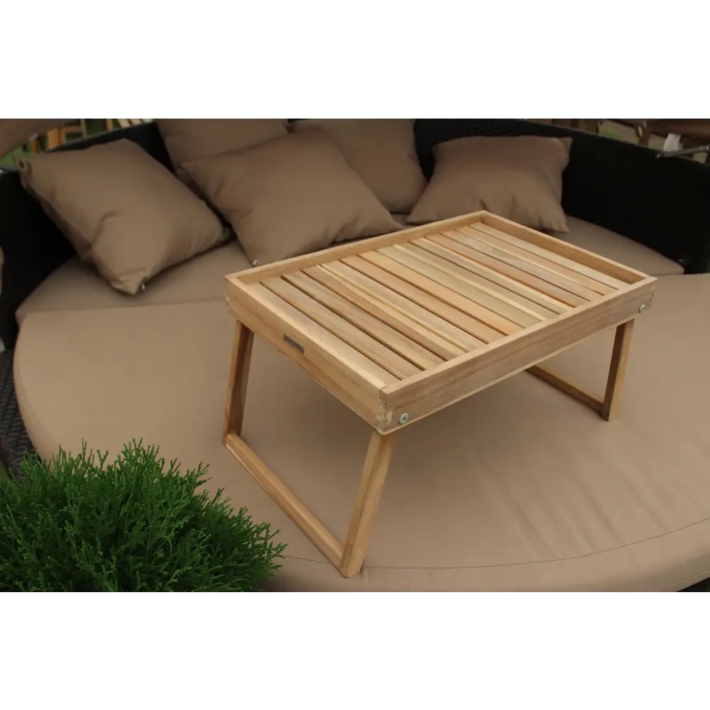 Стол поднос Naterial Solis 55x35 см складной акация светло-коричневый STLM-2193595 - Вид №5