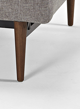 Диван Unfurl с ножками из темного дерева и черной рамой, полосатый Innovation Living UNFURLS2 - Вид №8