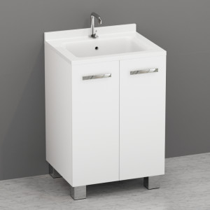 9166k3 Aquadom мебель в комплекте с умывальником 60x50 с сифоном 60 см цвет Белый бархат Kerasan Aquadom Италия