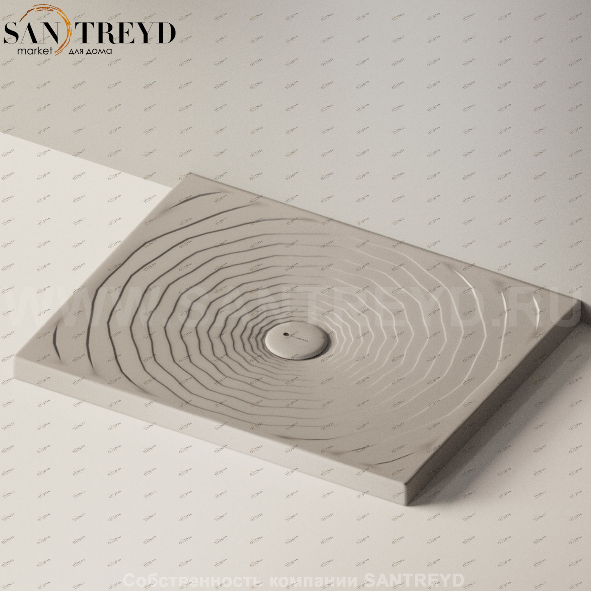 Flaminia WATER DROP Душевой поддон 72 см серый DR90.1019 Ceramica Flaminia DR901019