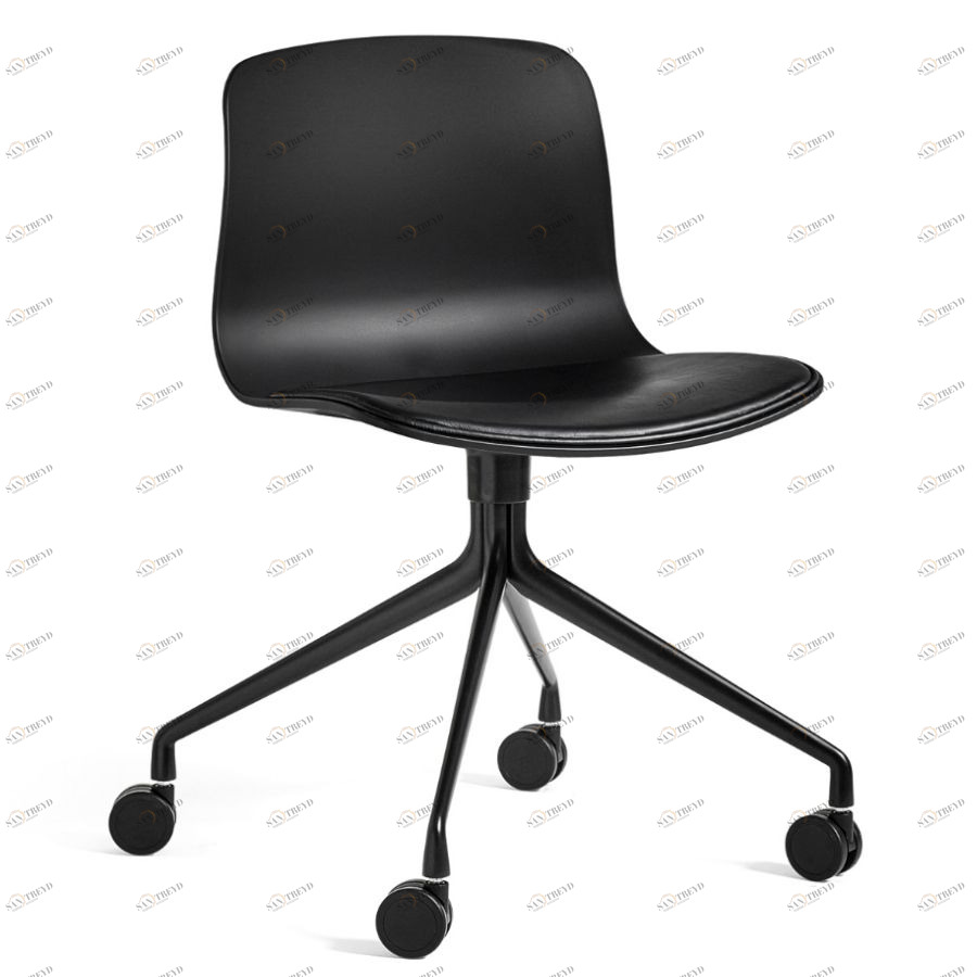 Стул AAC14 мягкий, черный с черным основанием Hay 214122610