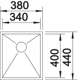 521583 Кухонная мойка Blanco Zerox 340-U  Blanco Zerox - Вид №2