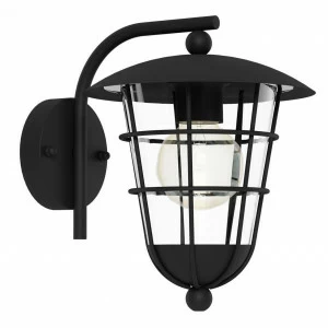 Уличный настенный светильник пластиковый черный Eglo Pulfero 94841 EGLO ПОД СТАРИНУ, ФОНАРЬ 00-3897404 Черный