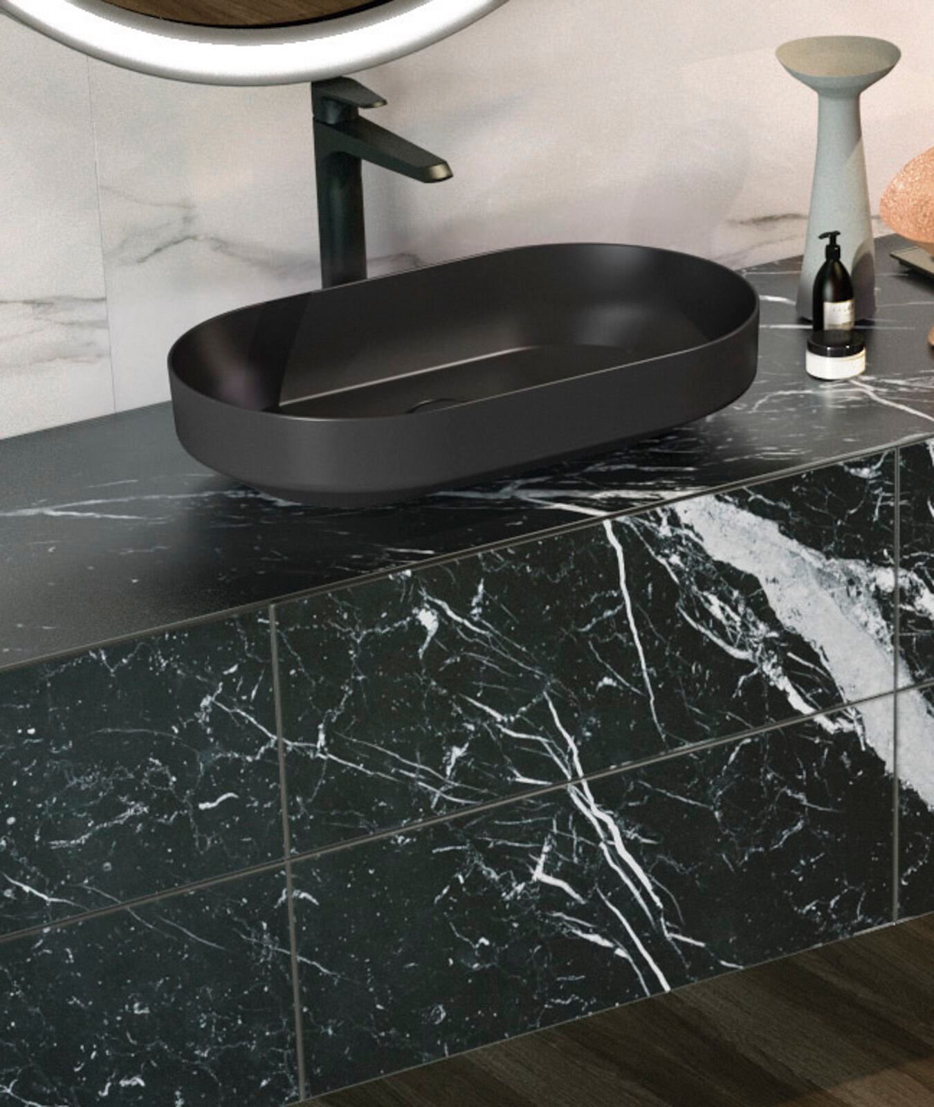 Одноместный напольный умывальник с зеркалом Gruppo Geromin Eclipse ARCH-00034362 - Вид №2