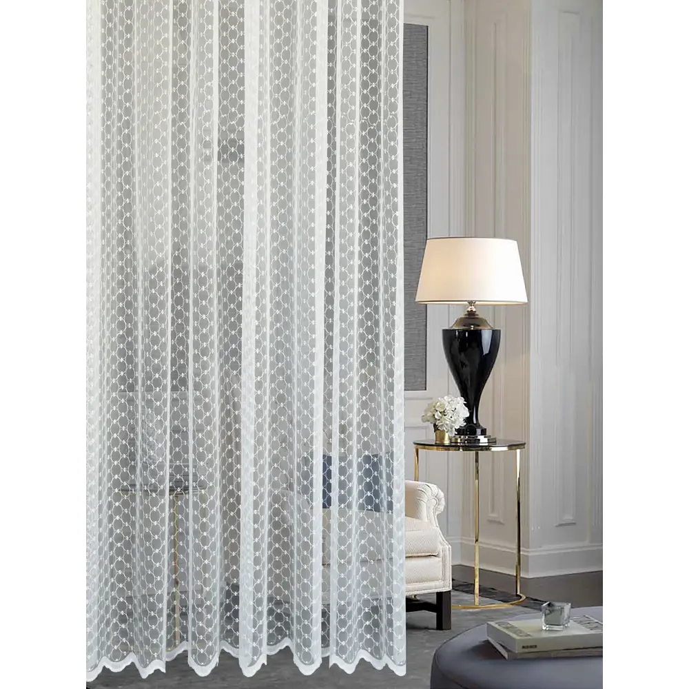 Тюль на ленте Парма 250x260 см цвет белый MIAMOZA STLM-2093772 - Вид №2