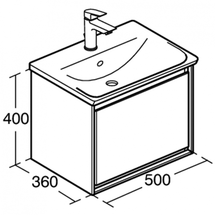 E0817EQ Тумба для раковины 50 см Ideal Standard CONNECT AIR - Вид №4