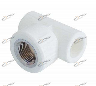 Тройник KALDE переходной ВР D25х1/2"х25 полипропиленовый белый 3222TFO250B25