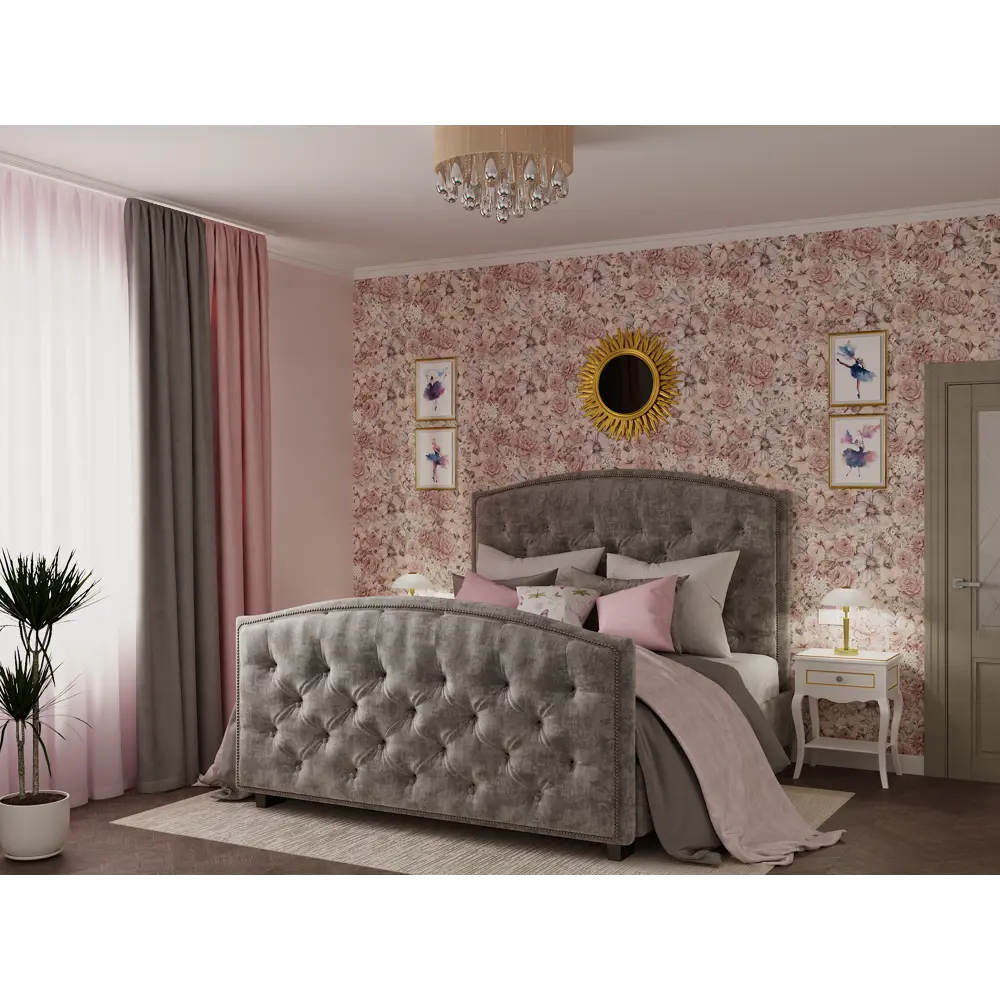 Обои флизелиновые Euro Decor Bagatelle розовые 1.06 м 1110-02 STLM-2064129 - Вид №5