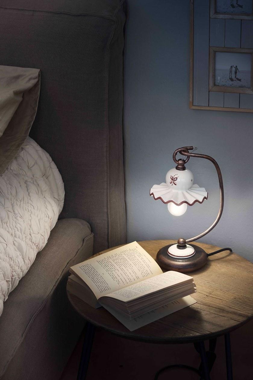 FERROLUCE Керамическая настольная лампа с фиксированным кронштейном Roma C402 - Вид №1