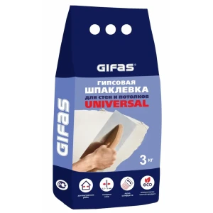 Шпаклевка гипсовая универсальная Gifas Universal 3 кг