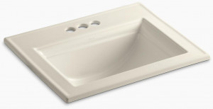 K-2337-4-47 Накладная раковина на столешницу  прямоугольная Kohler