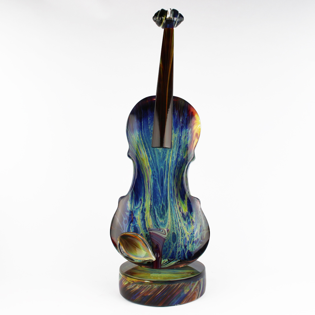 380 ORIGINALMURANOGLASS Скульптура Скрипка из халцедона - автор Andrea Tagliapietra - муранское стекло OMG 20 см  - Вид №1