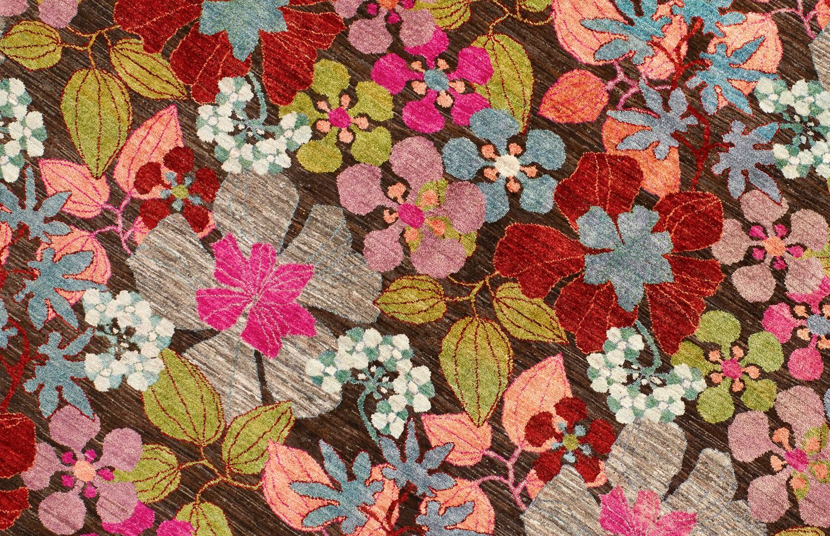 Шерстяной прямоугольный цветочный ковер Zollanvari Flower Power-Designer ARCH-00095124 - Вид №1