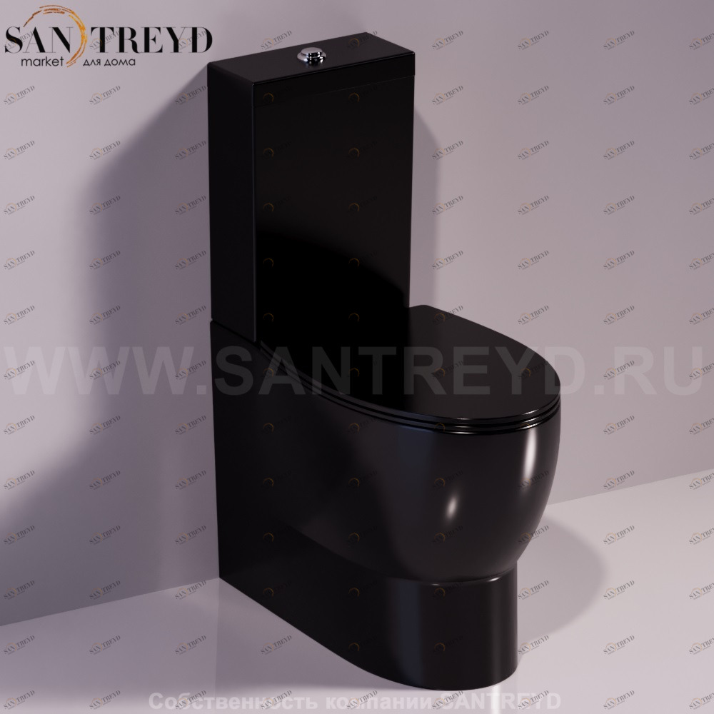 LFT25NERO Компакт унитаз с бачком Черный Simas LFT Spazio Италия