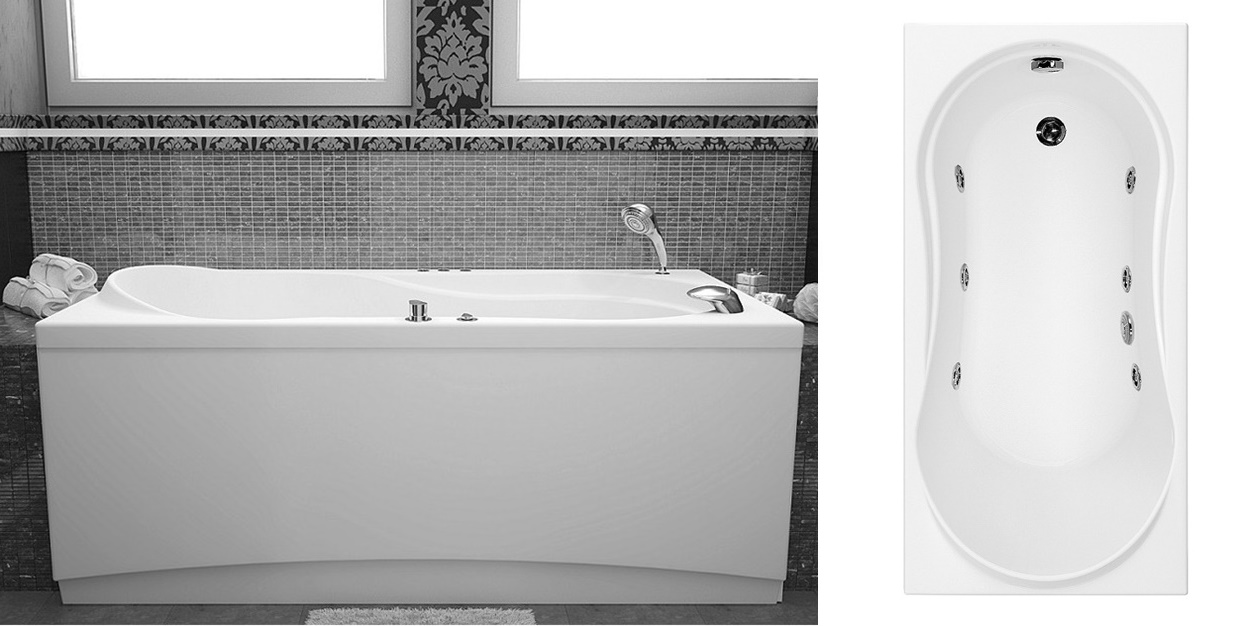 Акриловая ванна Aquanet Corsica 170x75 00170990 - Вид №4