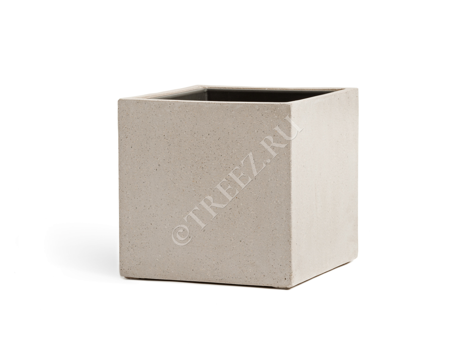 41.3317-02-005-BE-30 Кашпо  Effectory - серия Beton - Куб - Белый песок Цветочная коллекция  - Вид №3
