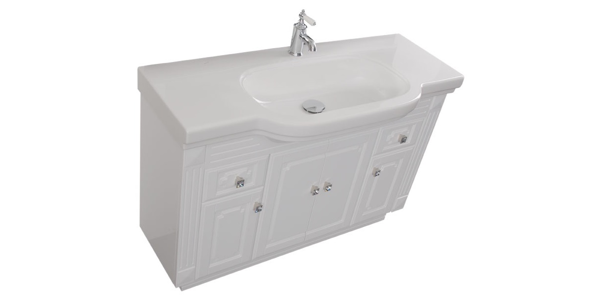 Комплект мебели Aquanet Фредерика 125 белый 00170097 - Вид №3