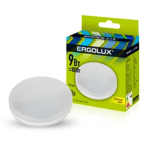 91273349 Светодиодная лампа Ergolux LED-GX53-9W-GX53-3K 13514 STLM-1424540