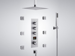 Электронный термостатический набор для душа с ручным душем