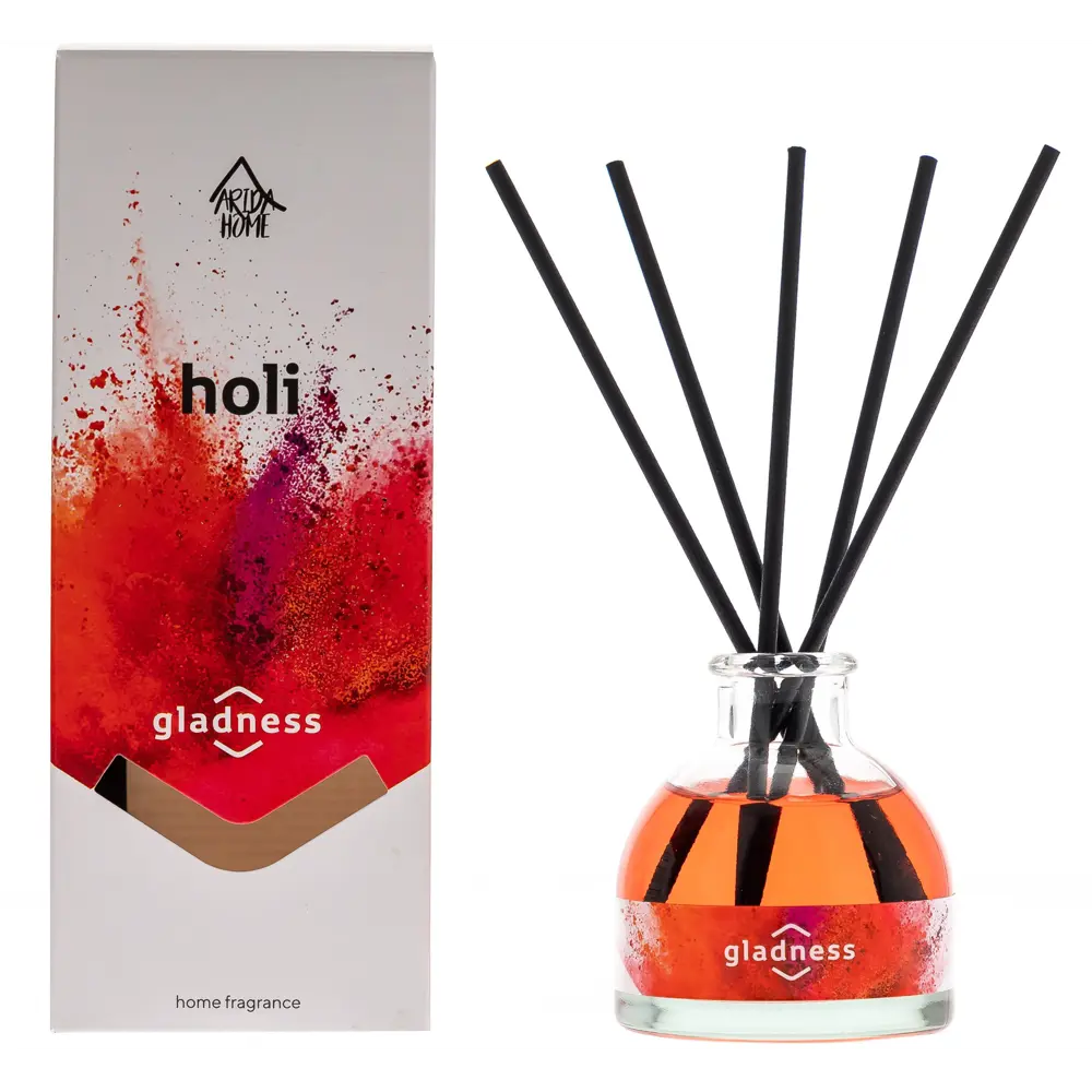 Аромадиффузор ARIDA HOME Holi Gladness с фибровыми палочками 89369850 STLM-1572402