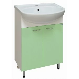 Тумба Уют 55 /салатовый/ с умывальником Уют 55