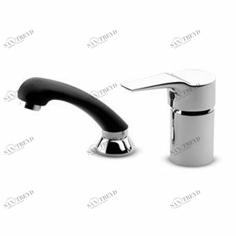 ZX9282 Смеситель для парикмахерской, однорычажный, с вытяжным душем, Z9468P. Zucchetti Flat 