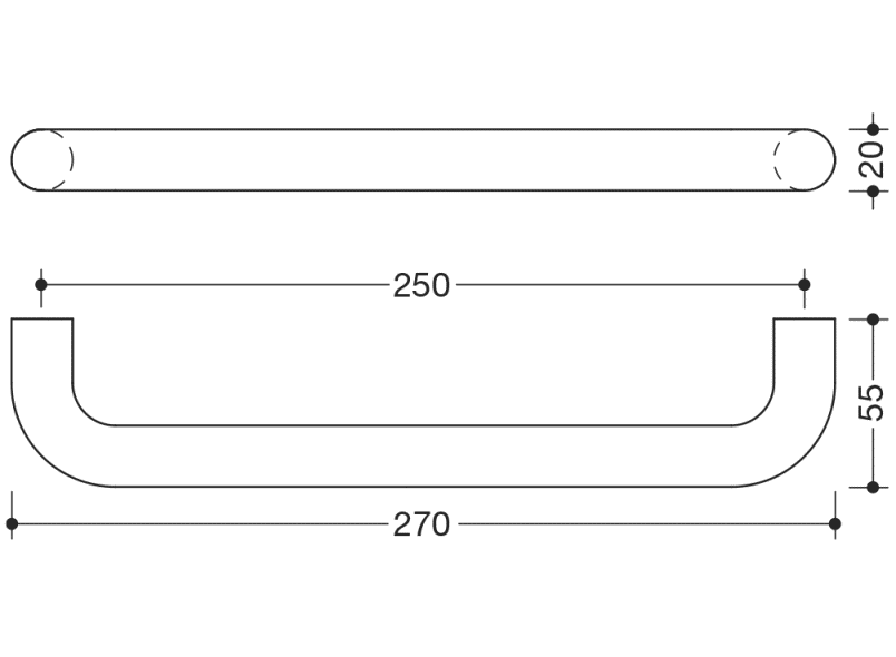 111.250BG Мебельная ручка ø 20 мм HEWI USA Produkte  - Вид №16
