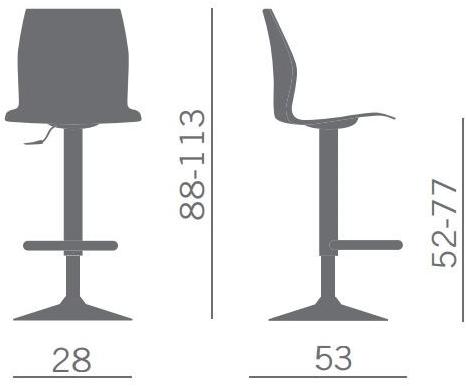 Kastel Табурет с газлифтом с подставкой для ног Kalea sun-id-1421135 - Вид №3