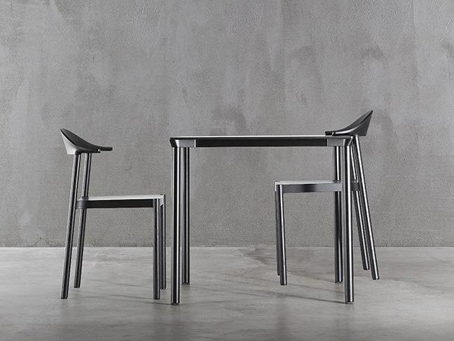 Plank Штабелируемый квадратный стол из hpl Monza 9203-01 - Вид №5