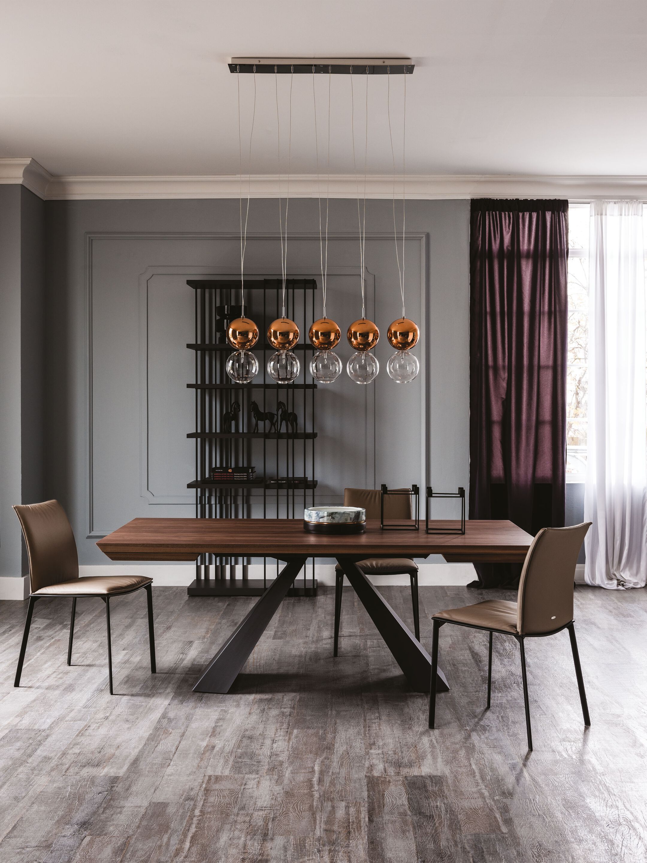 Прямоугольный выдвижной стол из стали и дерева Cattelan italia ELIOT WOOD DRIVE ARCH-00038850 - Вид №5