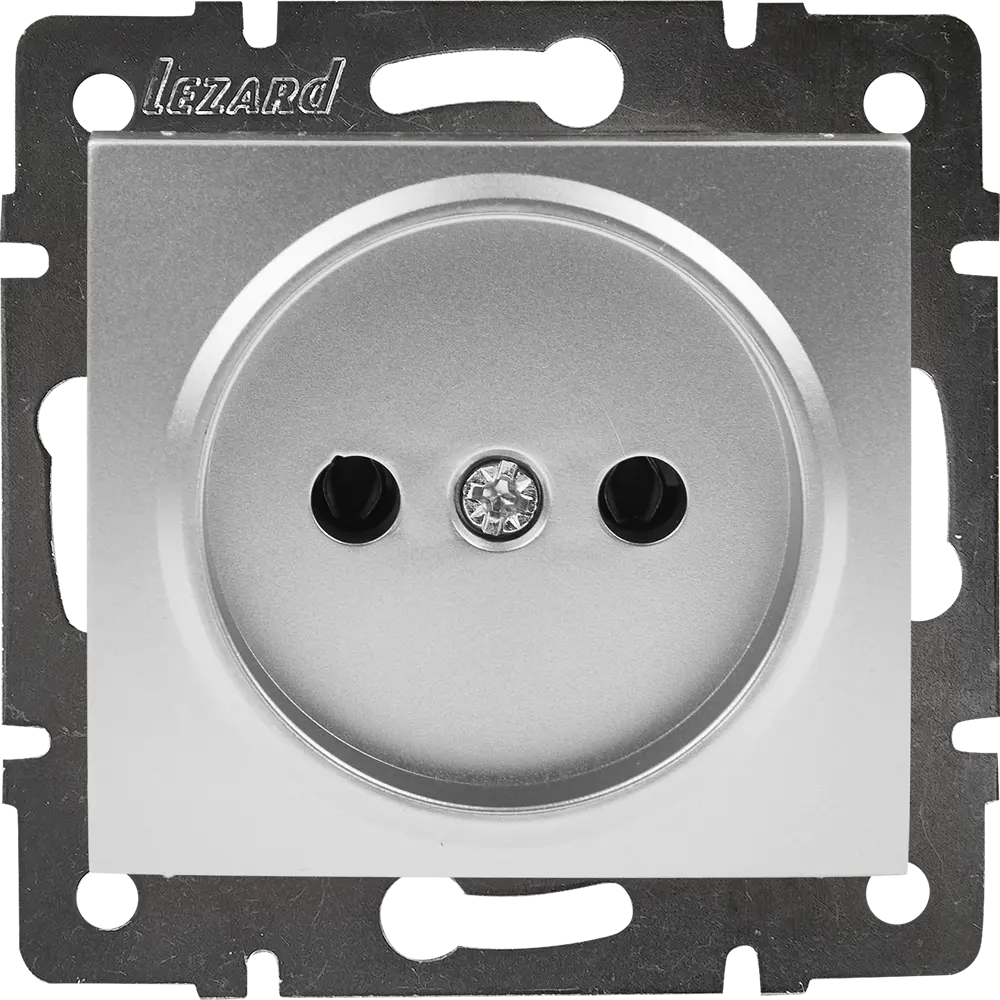 Розетка Lezard Karina без заземления цвет матовый серый STLM-2167692