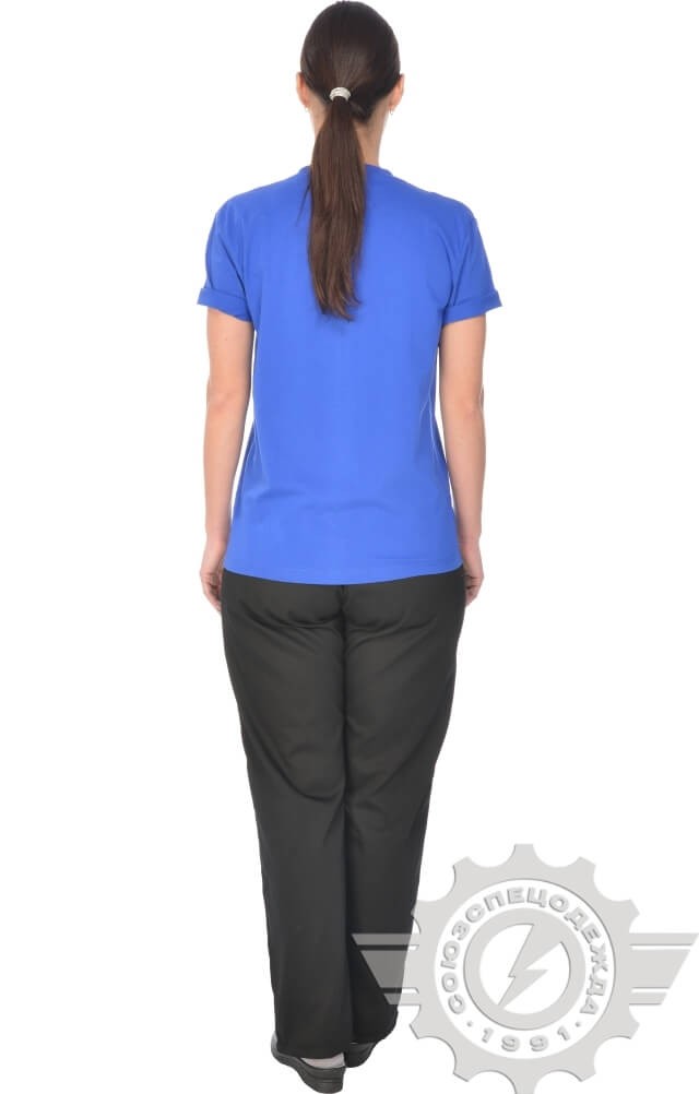 61089 Футболка "Престиж" василек  Одежда для официантов  размер XXL (54) Спецодежда  - Вид №11