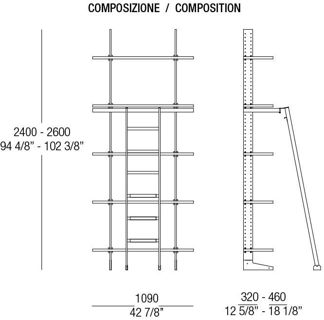 MisuraEmme Модульный модульный книжный шкаф из алюминия Atelier sun-id-1345880 - Вид №10