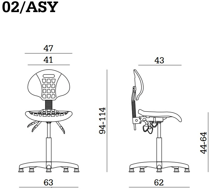 Linea Fabbrica Офисный стул с 5 спицами из полиуретана со спинкой Teknik sun-id-1383304 - Вид №4